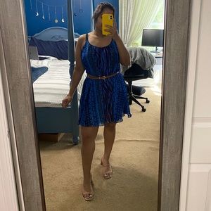 Express Purple and Blue Patterned Shift